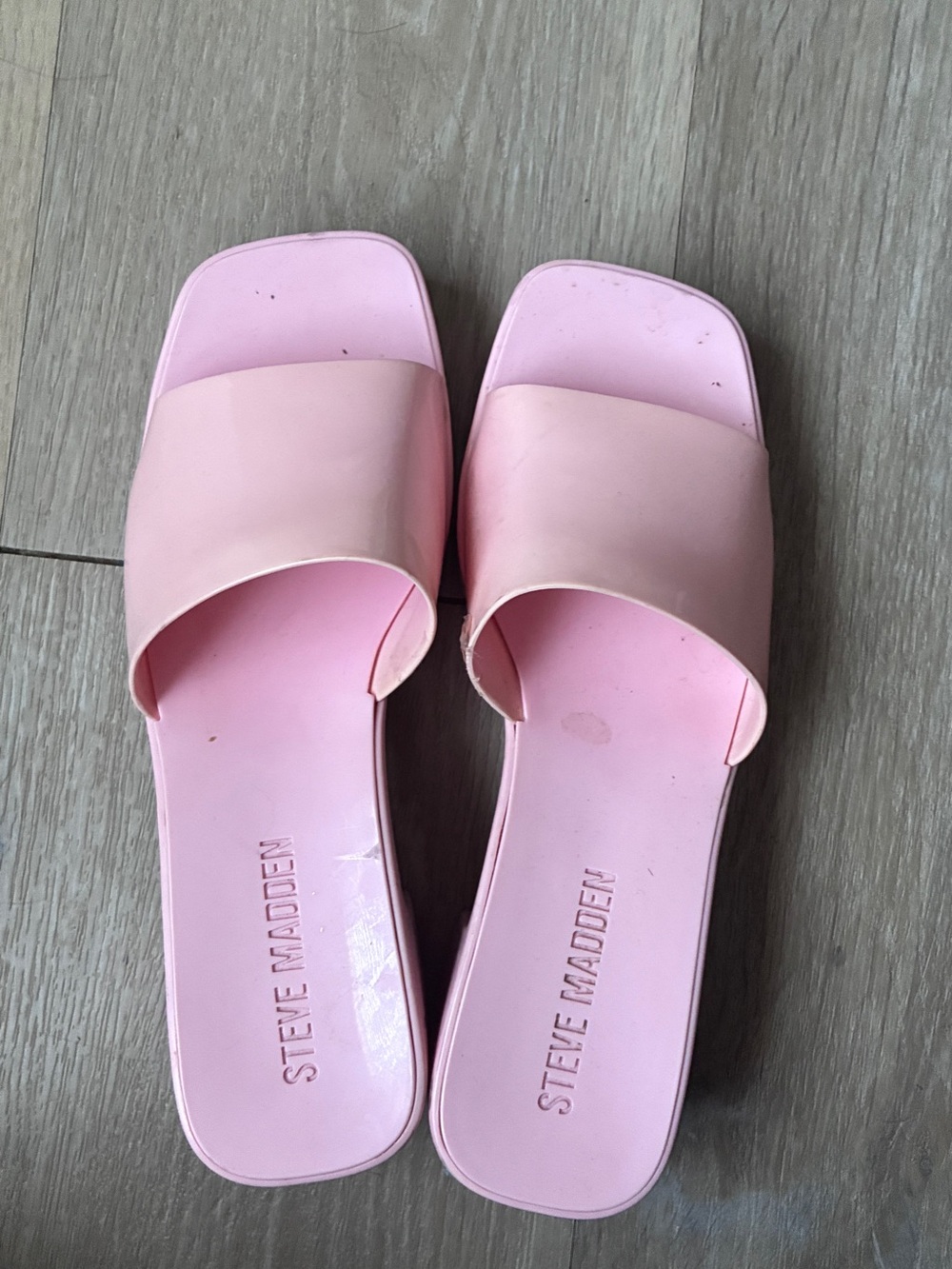 Steve Madden Pastel Pink Slide Mules